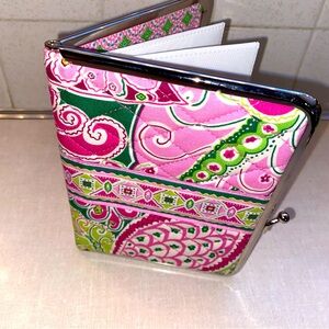 VERA BRADLEY PINWHEEL PINK Green‎ PHOTO BOOK  album wallet